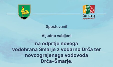 OBCINA SENTJERNEJ_Vodohran_vabilo_odprtje
