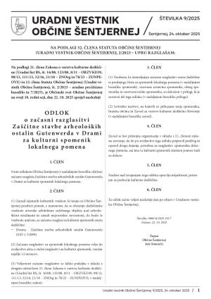 Uradni vestnik št. 9/2025